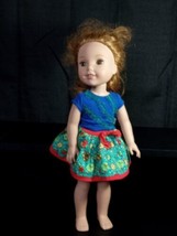 American Girl Wellie Wishers Willa 14&quot; Doll Red Hair Hazel Eyes Freckles  - £14.94 GBP