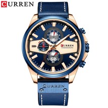 CURREN New Man Watches Brand Clock Casual Leather Phase Men Watch Sport ... - £49.08 GBP