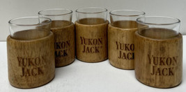 Yukon Jack Liquor Company Logo Shot Glass Set Of 5 Glasses - £47.44 GBP