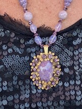 Rare Vtg Signed Miriam Haskell Necklace Set Demi Parure Purple Moonstone  - €1.223,08 EUR Rare Vtg Signed Miriam Haskell Necklace Set Demi Parure Purple Moonstone  - €1.223,08 EUR