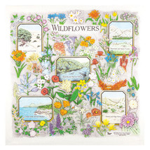 Printed Image Wildflowers Bandanna 22&quot; x 22&quot; Wild Flowers Morning Glory ... - $11.04