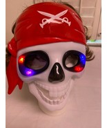 Halloween Kid Costume Pirate Skull Light Up Flashing Face Mask Accessory - €8,53 EUR
