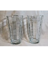 2 Vtg Anchor Hocking Block Optic Carlyle Clear Ice Tea Water Glass Tumbl... - £22.01 GBP