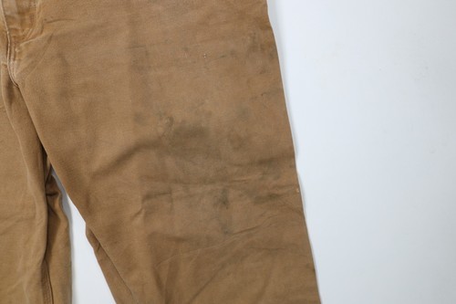 Vtg Carhartt Mens 42x32 Distressed Relaxed Fit Canvas Wide Leg Dungaree Pants Item image 7