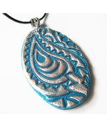 Swirl Pattern Polymer Clay pendant Necklace casual Fashion Jewelry For w... - $323.11 MXN