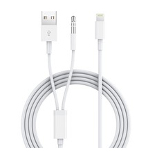 Aux Cord For Iphone, 2 In 1 3.5Mm Aux Cable For Car With Charger Cord Co... - £18.00 GBP