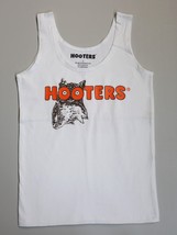 HOOTERS WHITE LYCRA HOOTERS MAKE YOU HAPPY (S) SMALL OWL UNIFORM TANK TOP - £19.60 GBP