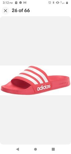 Primary image for ADIDAS ADILETTE SHOWER SLIDES SANDALS MENS US 13 RED WHITE GZ5923 NEW IN BOX