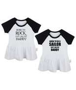 Born to Rock Just Like My Daddy Dress Infant Baby Girls Princess Dress P... - £18.00 GBP