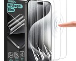 [3 Pack Soft Hydrogel Film Screen Protector For Iphone 15 Pro Max/Iphone... - $25.99