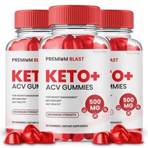 3 Pack Premium Blast Keto ACV Gummies, Keto + ACV Max Strength Supplement - £66.47 GBP