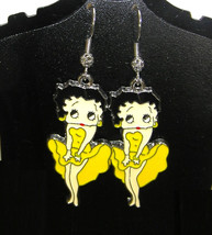 Betty Boop Earrings, Yellow - $12.16