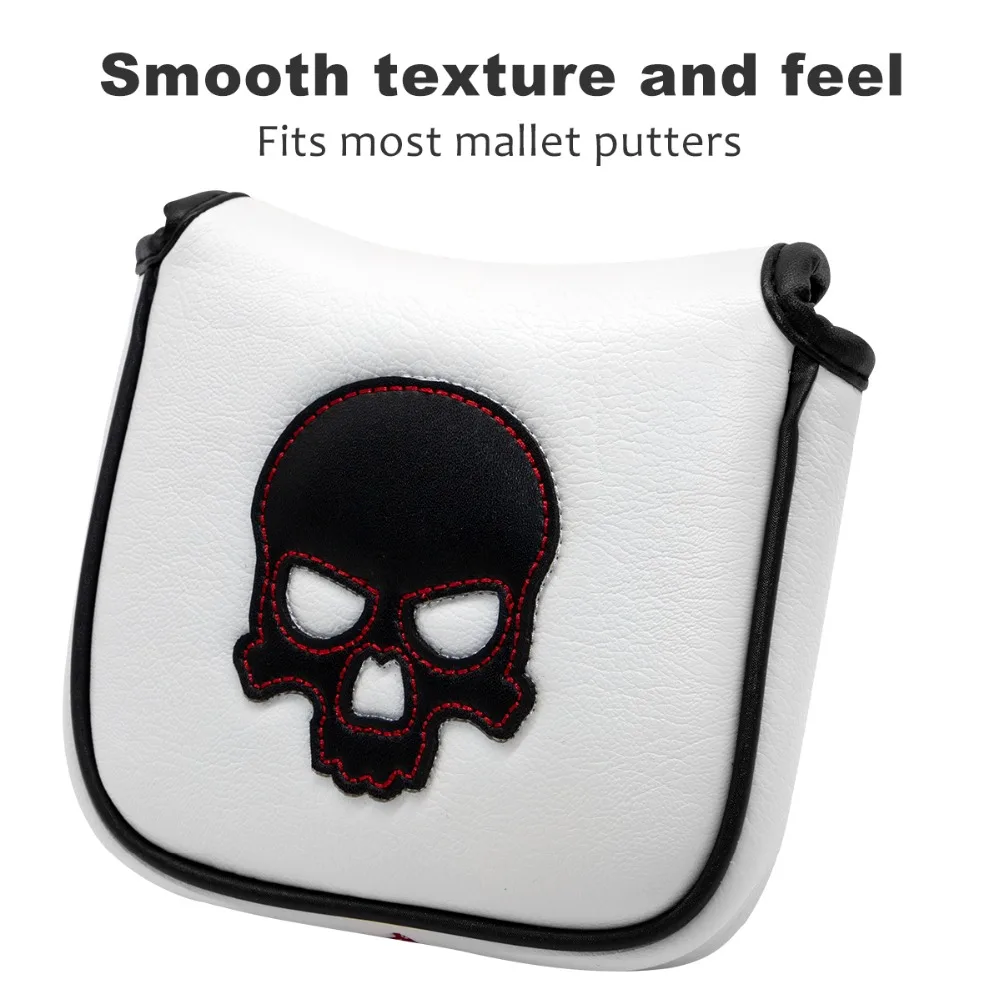Sporting Golf Club Covers Golf Putter Cover Mallet Magnetic Closure Pirate Skull - £44.90 GBP