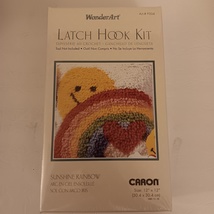 Caron Wonder Art P504 Sunshine Rainbow 12&quot; X 12&quot; Latch Hook Kit Made In USA - £23.94 GBP