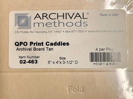 NEW Unopened Archival Methods Tan Print Caddies 4x6 Photo Storage Pkg of 4 - $11.87
