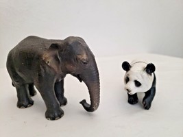 Schleich Animal Figure Lot Elephant Panda Toys  - £15.79 GBP