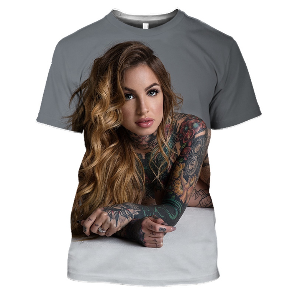Sexy Goddess Tattoo 3D Print unisex T-shirts Summer Streetwear Tops Tees... - $9.99