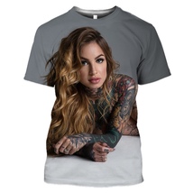 Sexy Goddess Tattoo 3D Print unisex T-shirts Summer Streetwear Tops Tees Clothes - £7.97 GBP