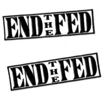 2-PACK Adult Funny Iron On Patches End The Fed Badges Applique Accessories - £14.93 GBP