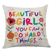 Inspiring Gifts Cute Colour Letters Throw Pillow Cover Colour Letters Cushion Co - £14.22 GBP