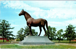 Man O War Statue Faraway Farm Lexington Kentucky Horse Postcard Posted 1959 - £4.11 GBP