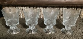 4 ~ Vintage Indiana Glass Tiara Clear Ponderosa Pine Water Goblets ~  6&quot; Tall - £17.77 GBP