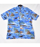 GJC Men&#39;s Hawaiian Button Up Shirt Size XXL Blue - €23,48 EUR