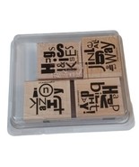 Stampin Up 2006 Wood Mount Rubber Stamp Set Alphabet Soup VGC - $2.92