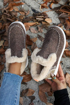 Coffee Suede Stitching Patchwork Plush Lined Anklet Boots - $477.00 MXN