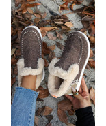 Coffee Suede Stitching Patchwork Plush Lined Anklet Boots - $478.61 MXN
