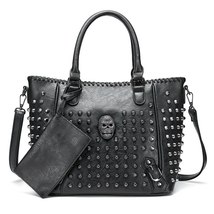 ANNRMYRS New Rivet Women Bag Pu Leather Crossbody Bag Purse Handbag Quality Punk - £46.93 GBP
