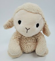 10&quot; Spark Create Imagine Lamb Rattle Cream Corduroy Plush Baby Lovey Toy B305 - £11.79 GBP