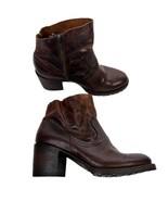 Freebird By Steven Flint Womens 8 Side Zip Ankle Boots Distressed Brown ... - $81.48 CAD