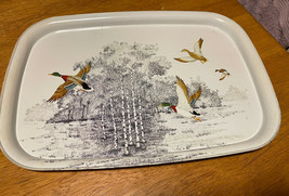 Set Of 2 Tin Serving Platters With Ducks - £4.73 GBP