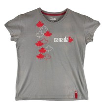 It&#39;s Fun to be a Canadian CANADA Maple Leaves Women&#39;s XL Fitted Gray T-S... - £15.22 GBP