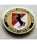 Lot Of 3 US ARMY 11th ARMORED CAVALRY "BLACK HORSE REGIMENT" Challenge Coin - $41.58