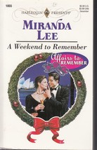 Lee, Miranda - A Weekend To Remember - Harlequin Presents - # 1855 - £2.33 GBP