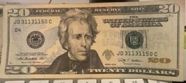$20 Binary Fancy Serial Number 2009 is JD 31131150 C - $58.96