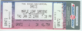 OASIS Rare Maple Leaf Gardens 1998 Full Ticket Noel Mint The Edge Univer... - $14.77