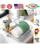 Elegant Stainless Steel Dish Drying Rack | Space-Saving with Cutlery Hol... - $995.30 MXN