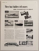 1940 Print Ad Texaco Marine Products Owens,Century,Dunphy,Fisher Boats - $9.88