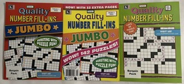 Lot of (3) Quality Number Fill-Ins Jumbo Puzzle Books Volumes 2021-2023 - £14.34 GBP