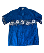 Winnie Fashions XL Blue Men’s Hawaiian Shirt - $24.00