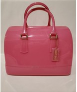 Large Furla Pink Candy Jelly Bag Purse With Hangtag Lock & Dust Bag - $123.75