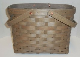 Longaberger 2021 Pale Grey Wine Caddy Basket New  - £71.21 GBP