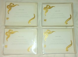CASPARI Gold Ribbon Photo Frame Greeting Cards - 8 Cards Per Box - Set Of 4 - £15.80 GBP