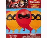 Incredibles 2 Latex Balloons Assorted Colors with Mask Design 6 Per Pack... - $4.95