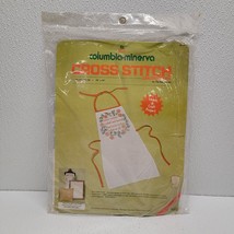 Vintage 1975 Columbia Minerva Cross Stitch Sampler Apron Kit 6576 - $49.40