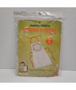 Vintage 1975 Columbia Minerva Cross Stitch Sampler Apron Kit 6576 - $49.40