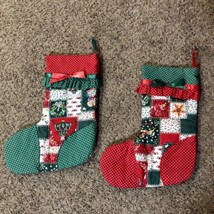 Christmas Stockings Set of Two Matching Handmade - £14.24 GBP